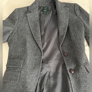 JCREW Blazer grey herringbone size 2